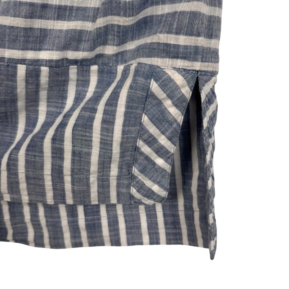 Athleta Stripe Barbados Mini Dress Sz S Cover Up Striped Blue White Cotton - Picture 4 of 7